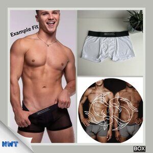 Box Menswear - Intimate Mesh Surround Boxers - White (S)